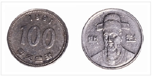 100원