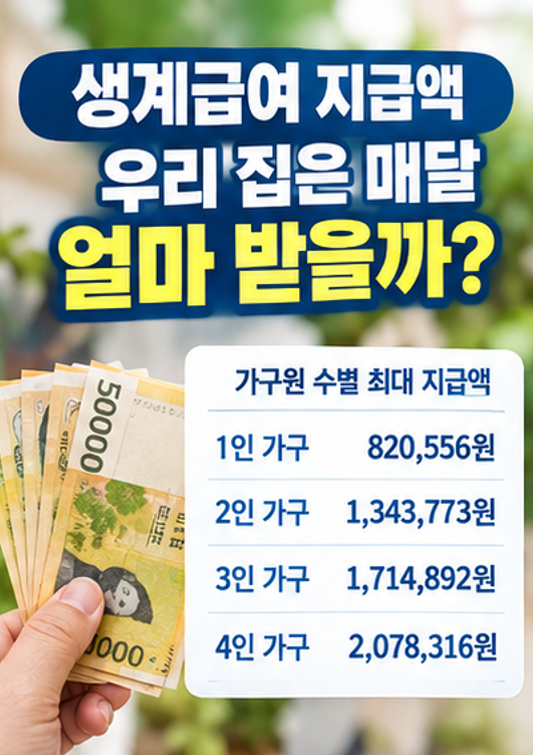 1인 가구 월 82만원 지원! - 2026 생활보호대상자 조건 핵심 정리