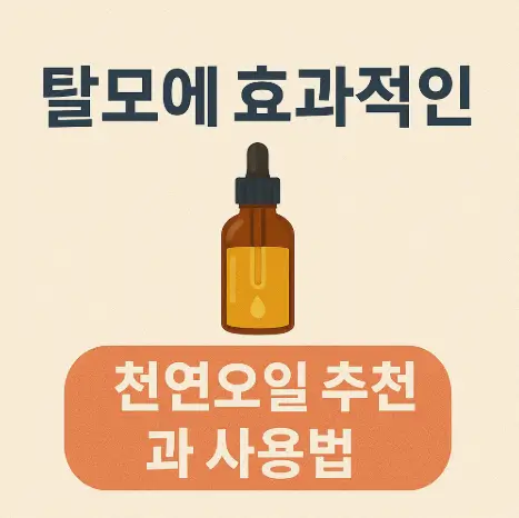 탈모에 효과적인 천연오일 추천과 사용법