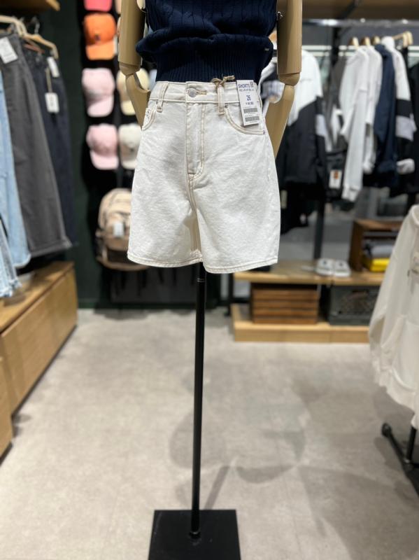 후아유 여성 노턱 4부 데님 쇼츠 WHTJD2510F