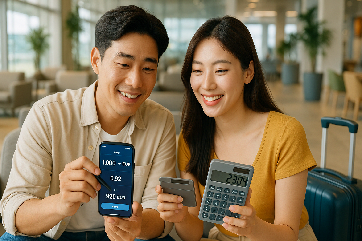 공항에서의 환율 확인