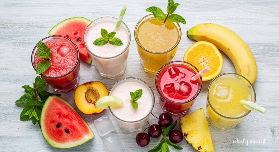 제철 과일로 만든 여름 주스