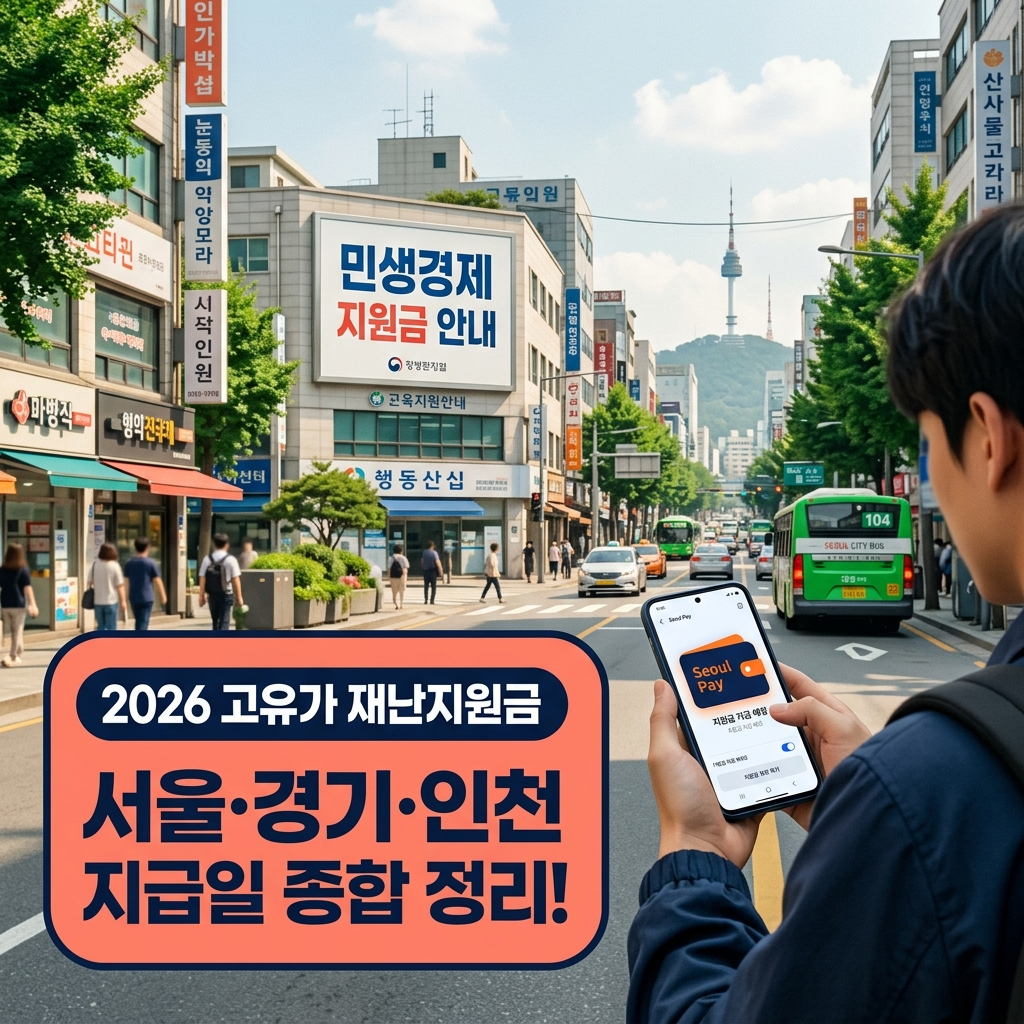 고유가 피해 재난지원금 2026 지급일 서울 경기 인천 총정리