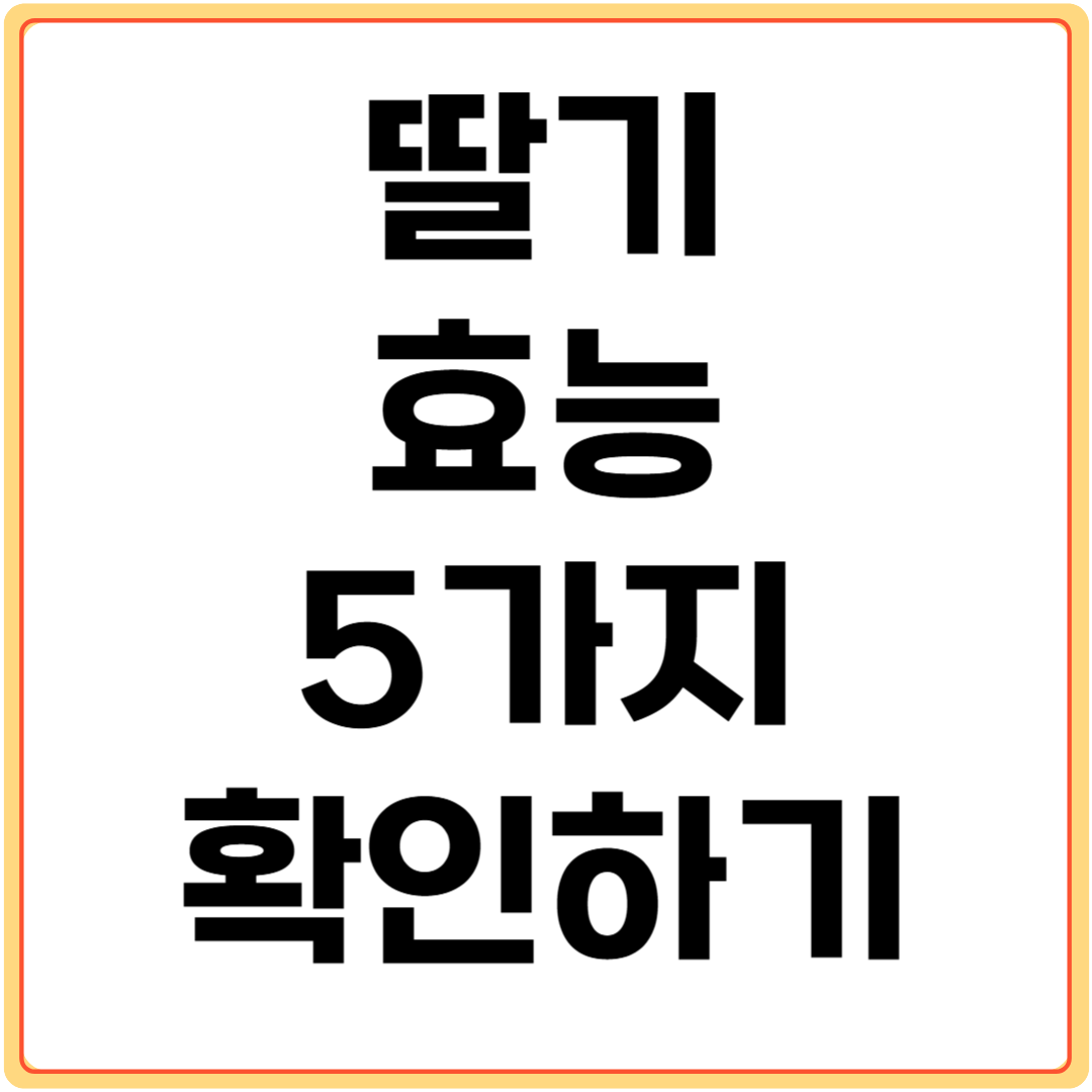 딸기-효능-5가지-확인하기