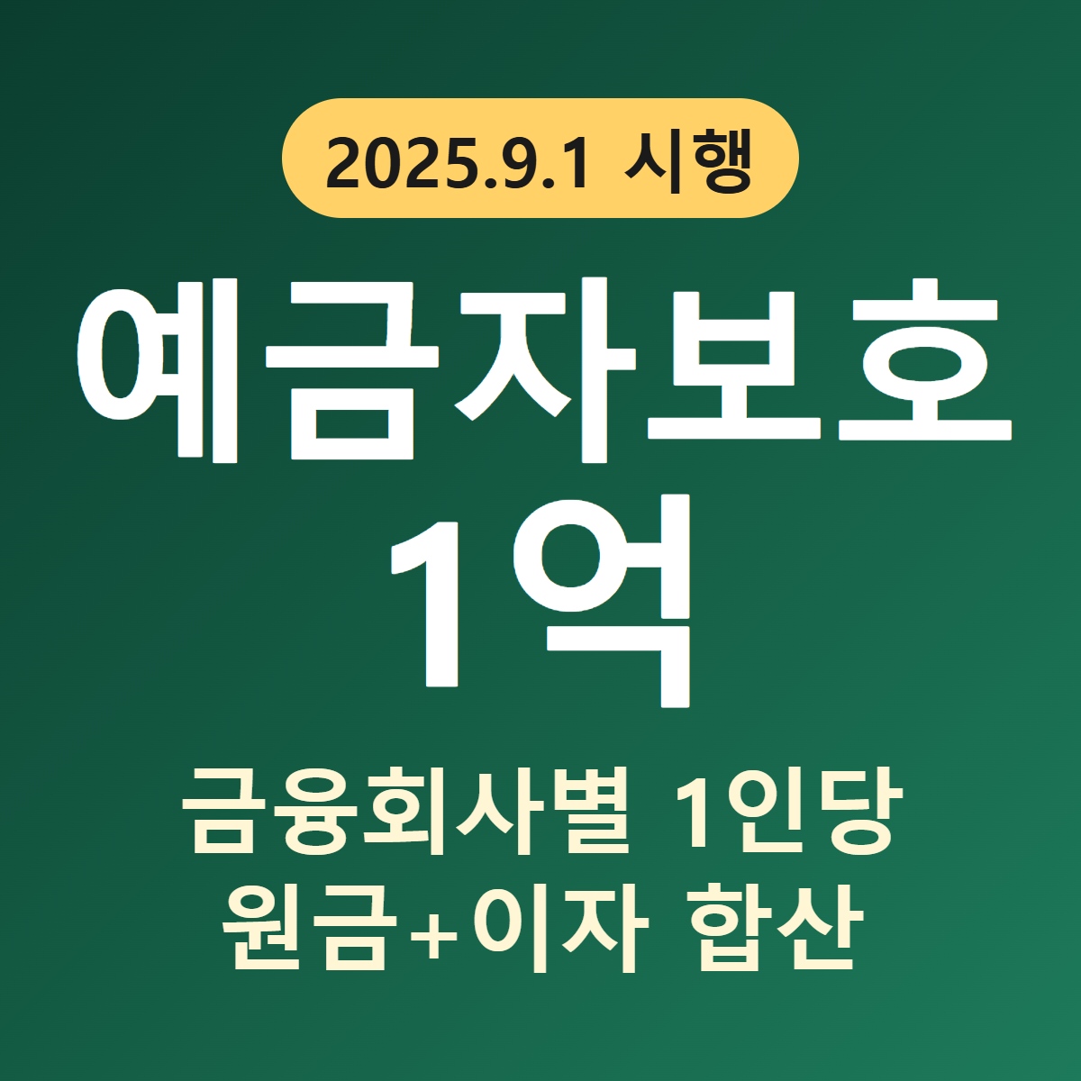 예금자보호 1억 2026 - 금융회사별 1인당 원금과 이자 합쳐 1억 원