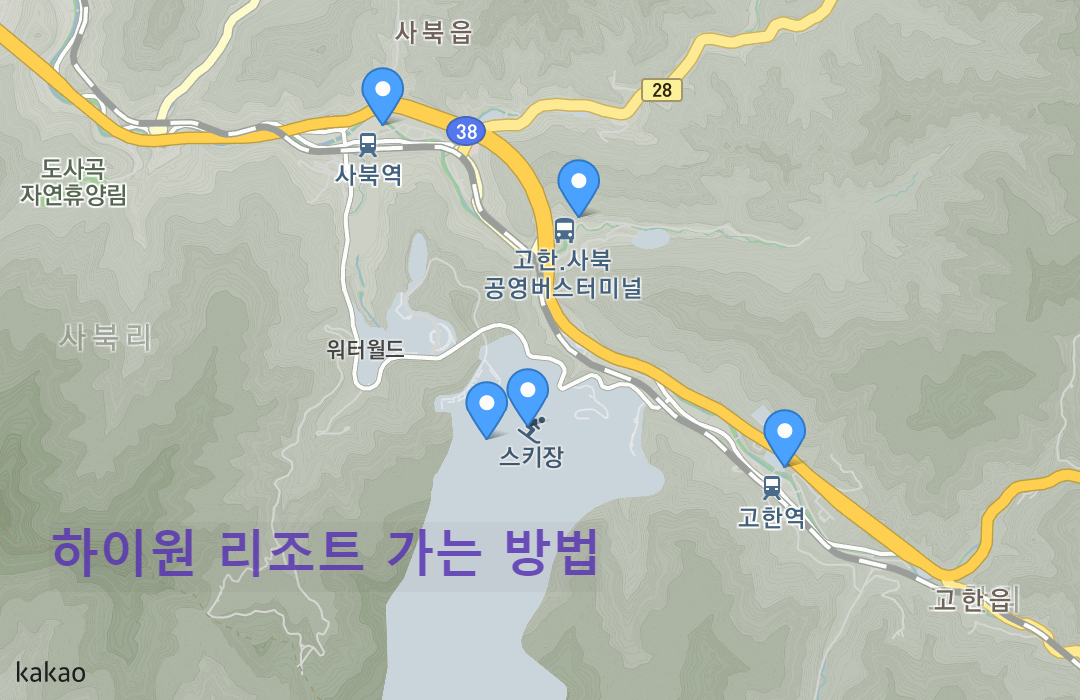 하이원-리조트-위치-지도