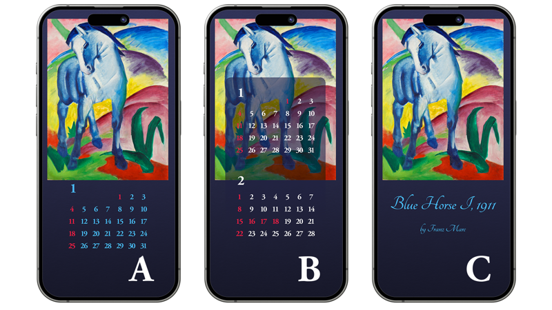 06 푸른 말 I ABC - 2026년1월 아이폰배경화면