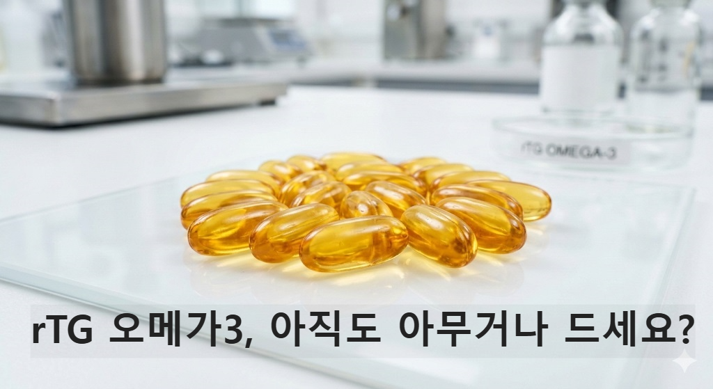 순도 높은 rTG 오메가3 캡슐의 모습
