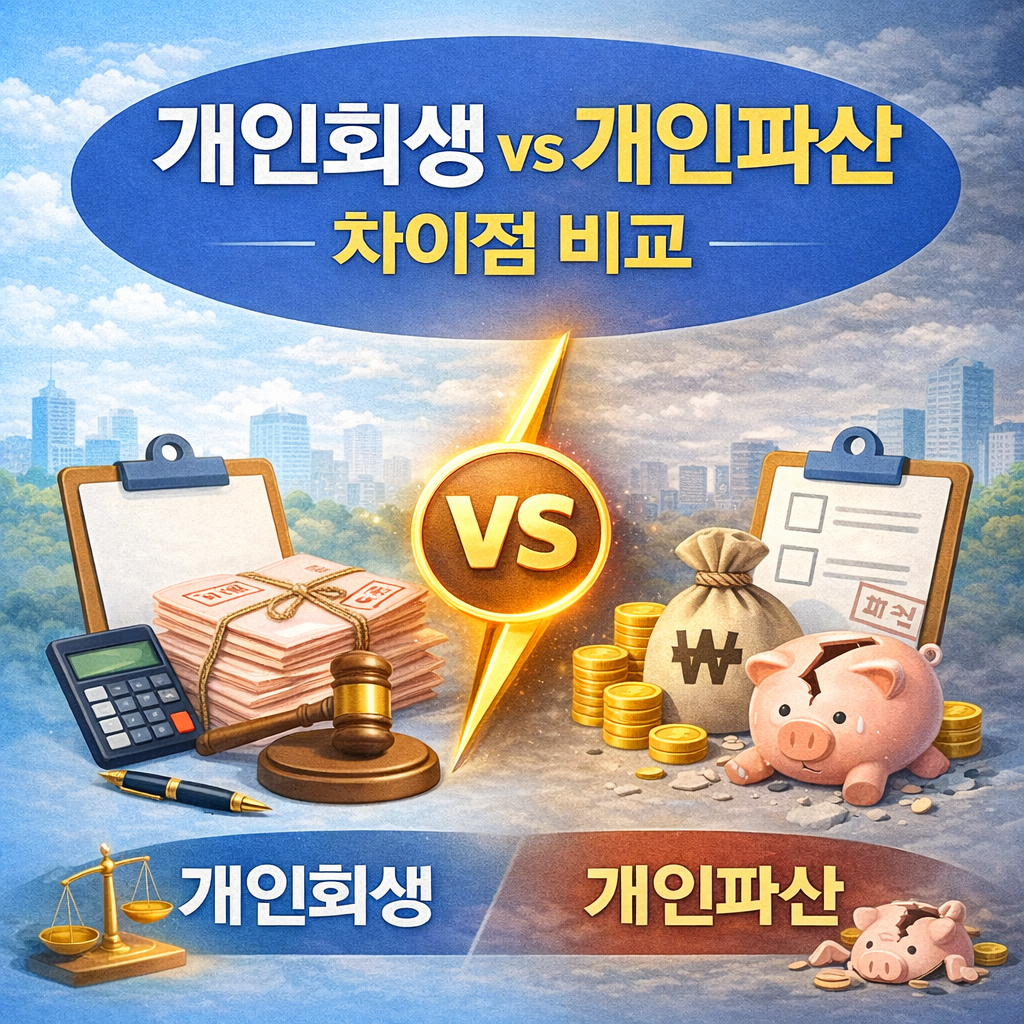 개인회생, 개인파산 차이점 비교