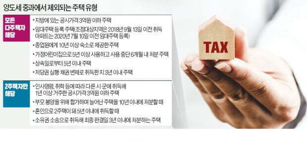 양도세 중과 제외되는 주택 유형