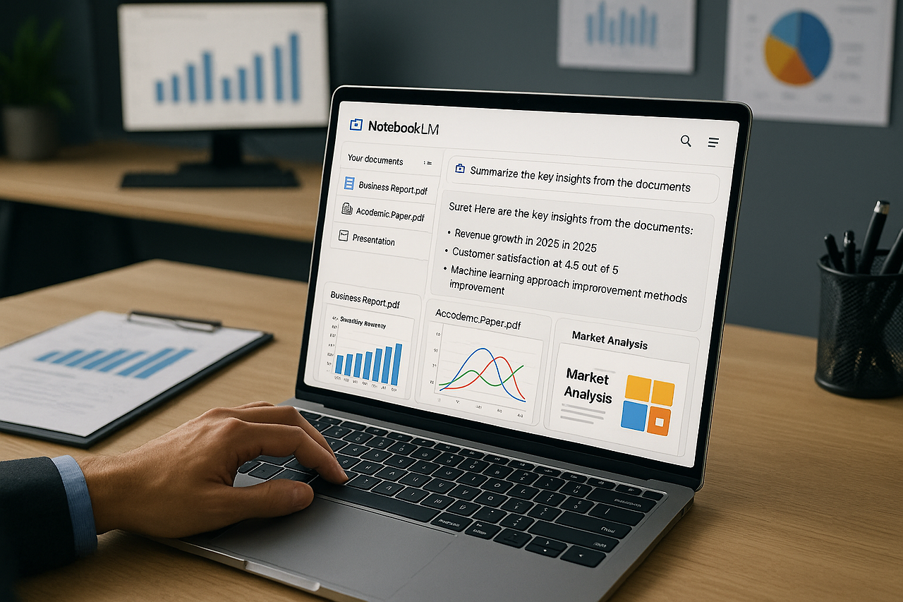 NotebookLM 멀티모달 기능의 다양한 활용 사례 - 비즈니스 보고서, 학술논문, 발표자료
