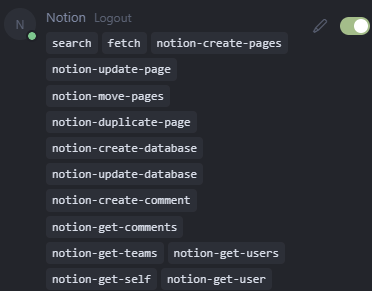 notion functions list