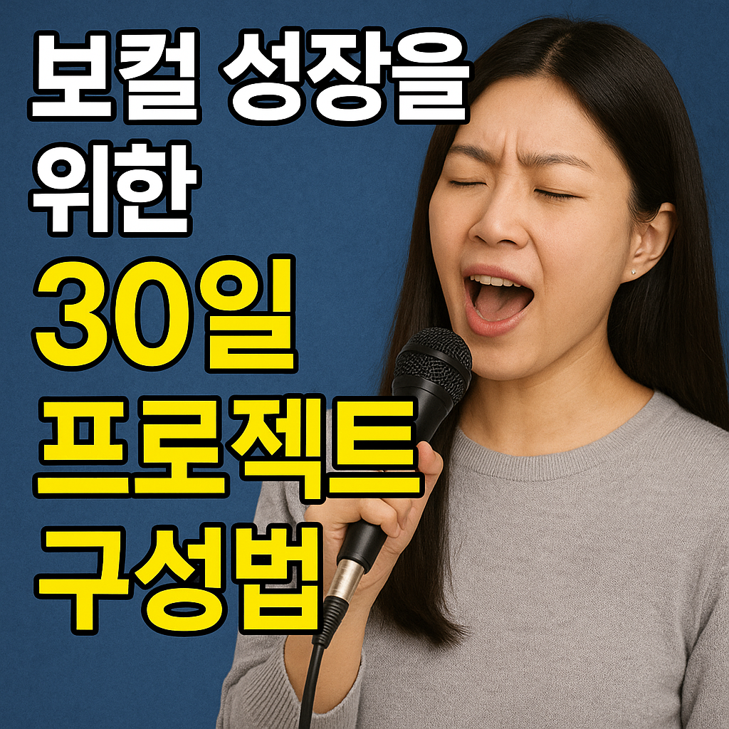 보컬 성장을 위한 30일 프로젝트 구성법 관련 사진