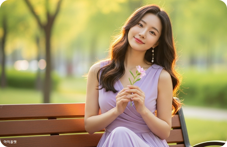 회복의 희망을 느끼는 여주인공