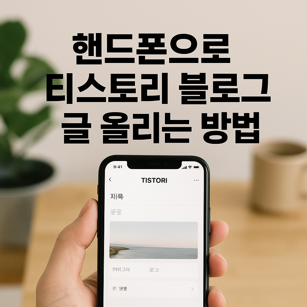 핸드폰으로 티스토리 블로그 글 올리는 방법