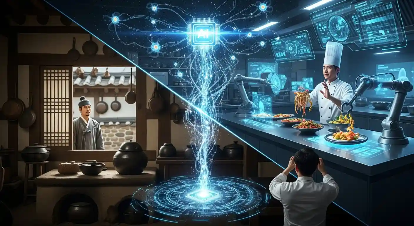 <img src="ai_connecting_past_and_future_in_culinary_experience.webp" alt="AI가 과거와 미래를 연결해 미식 경험을 혁신하는 이미지 입니다">