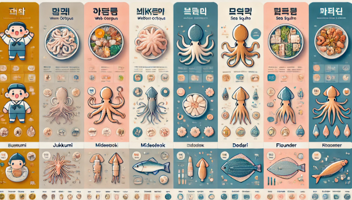 봄 해산물 별미 비교 관련 이미지