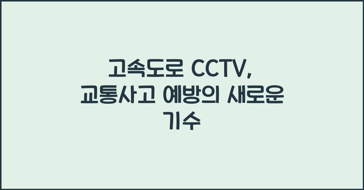 고속도로 cctv