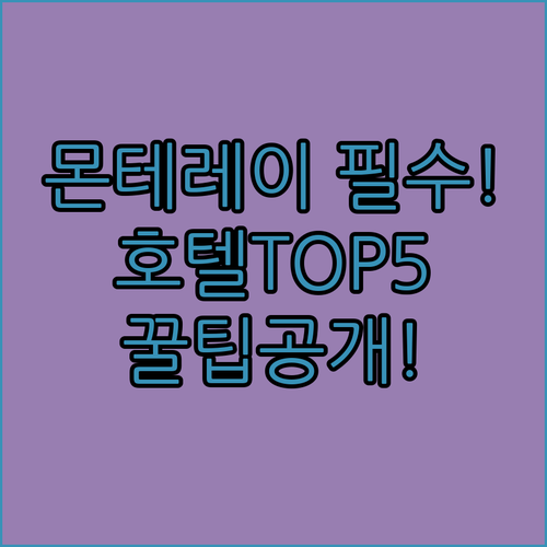 몬테레이 호텔 추천 TOP 5 위치와..