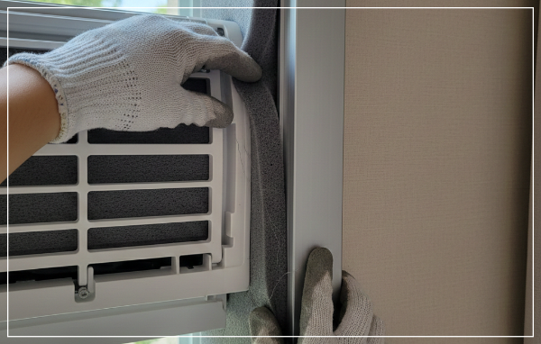 창문형 에어컨 빈틈 막는 방법 관련 사진