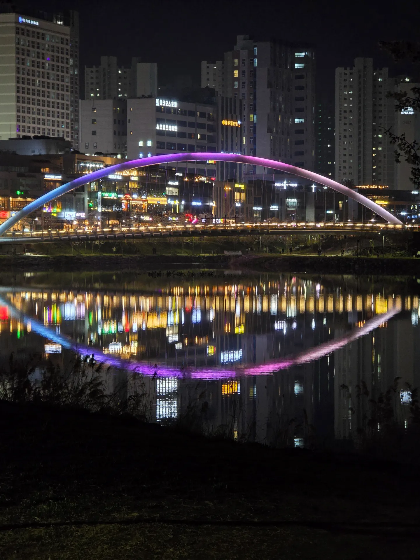 미사 호수공원의 야경