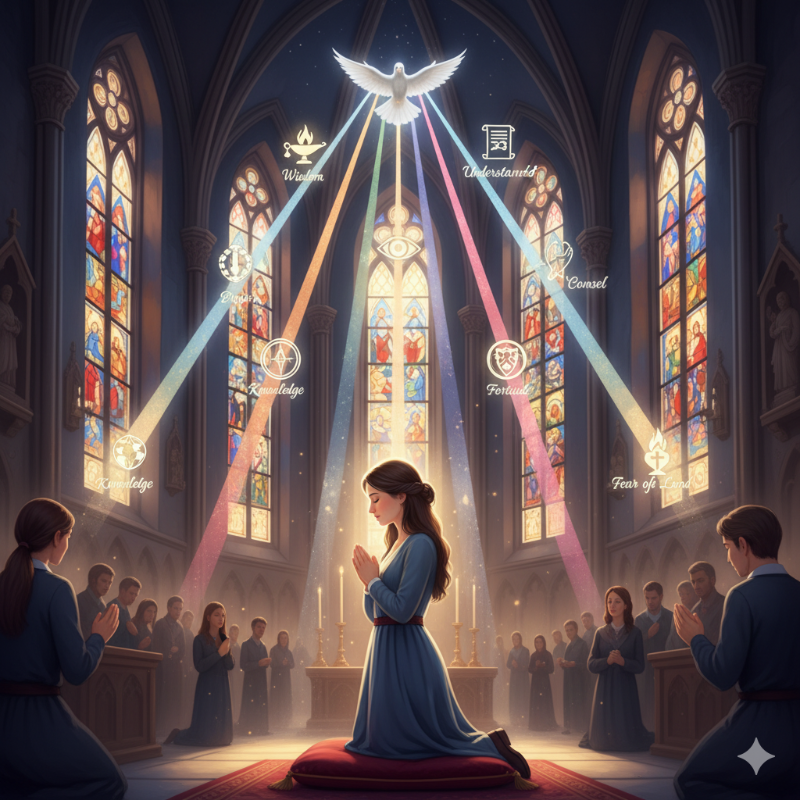 이 성사를 통해 신자들은 성령 칠은(聖靈 七恩), 즉 지혜, 통찰, 의견, 용기, 지식, 효경, 하느님을 경외함이라는 일곱 가지의 영적 도구를 받게 됩니다