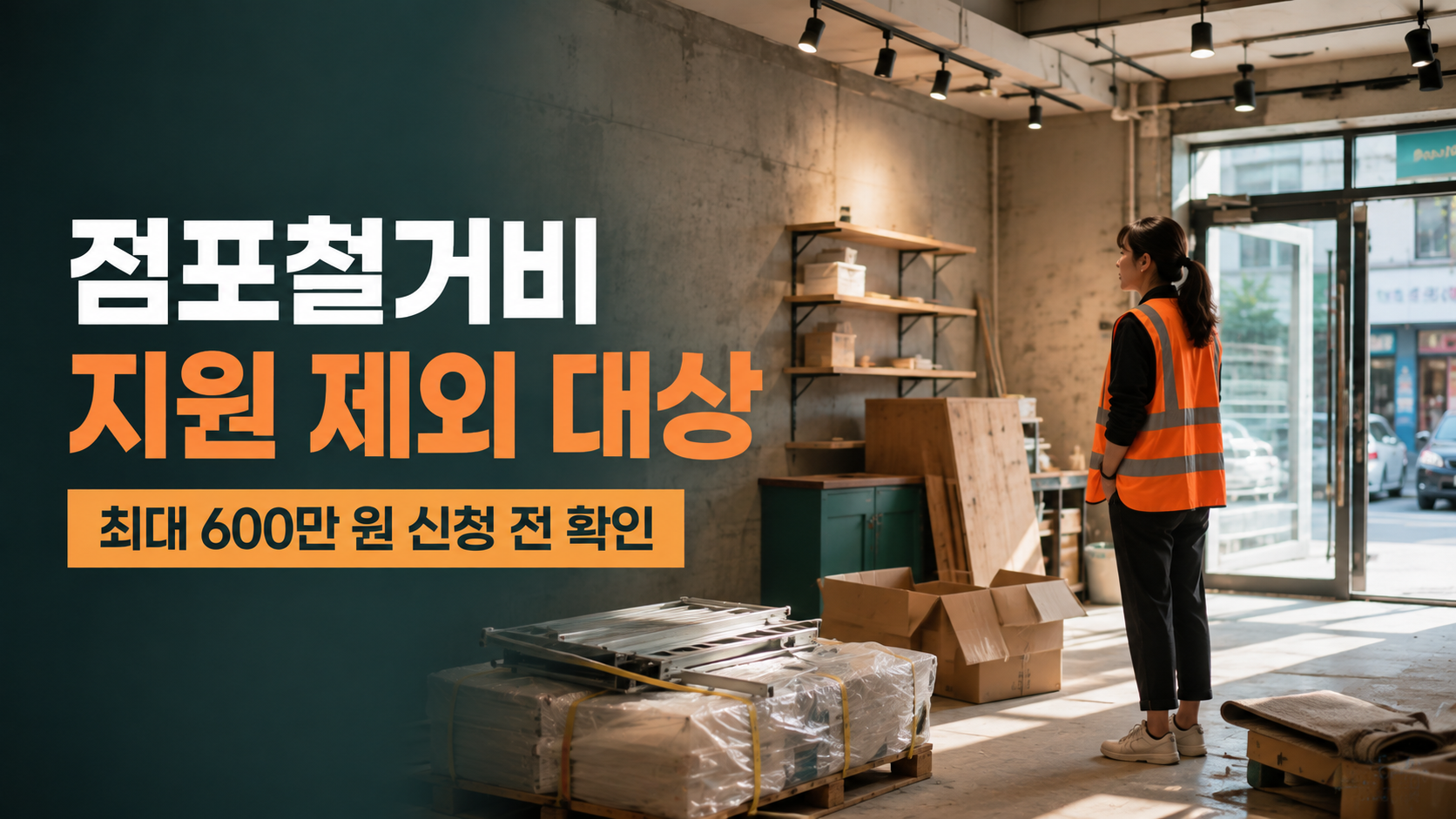 2026 점포철거비 지원 제외 대상과 최대 600만 원 신청 조건