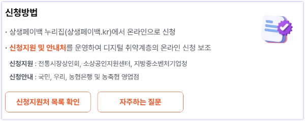 상생페이백 신청방법 안내 ❘ 홈페이지 온라인 신청 및 신청지원처 정보