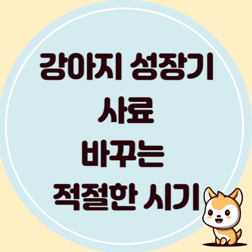 강아지 성장기 사료 바꾸는 시기, 언제가 적절할까?