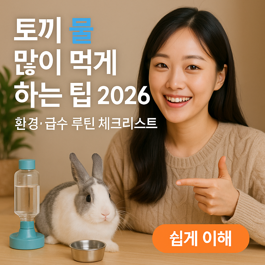 토끼 물 많이 먹게 하는 팁 2026년 ｜ 환경&middot;급수 루틴 체크리스트