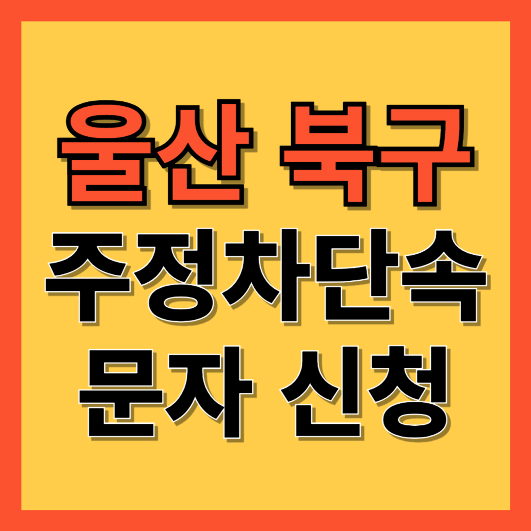 울산 북구 주정차 단속 알림 서비스 신청 방법 ❘ 주차단속 문자알림서비스