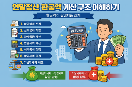 연말정산 환급액 계산 구조 이해하기: 세금이 돌려받아지는 과정 완전 해설