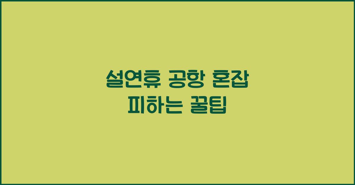 설연휴 공항