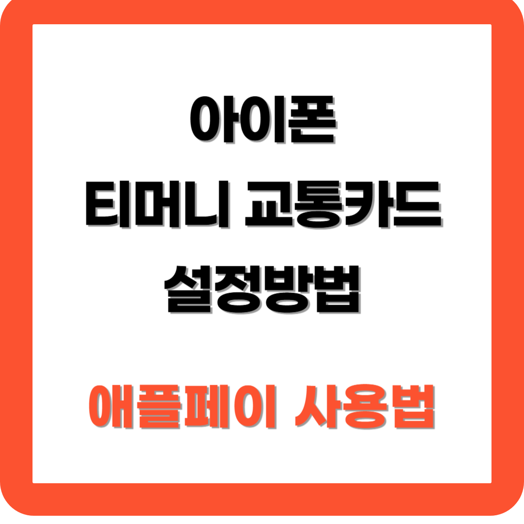 아이폰 티머니 교통카드