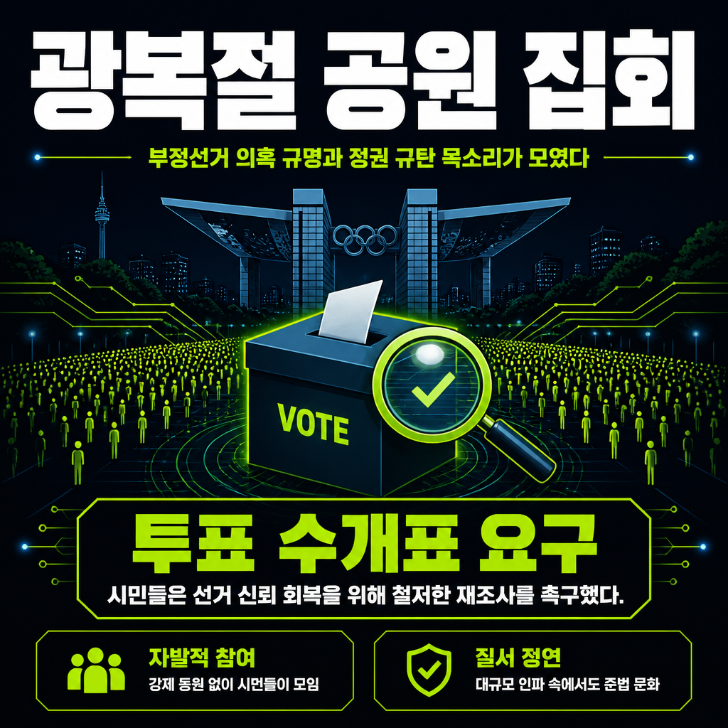 광복절 공원 집회