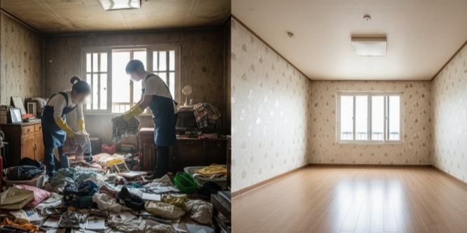 의령 고독사청소 및 정리 후 모습