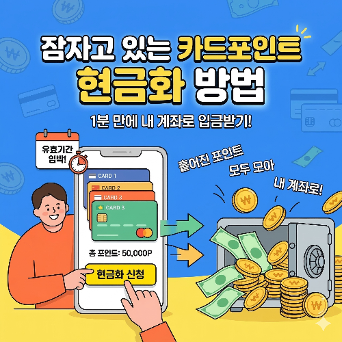 잠자고 있는 카드포인트 현금화 방법