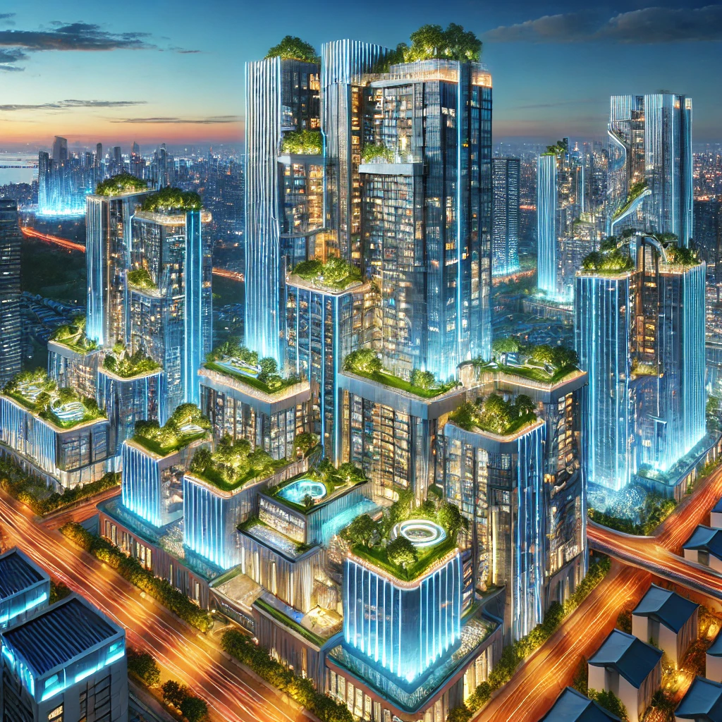 고층 아파트 단지 이미지