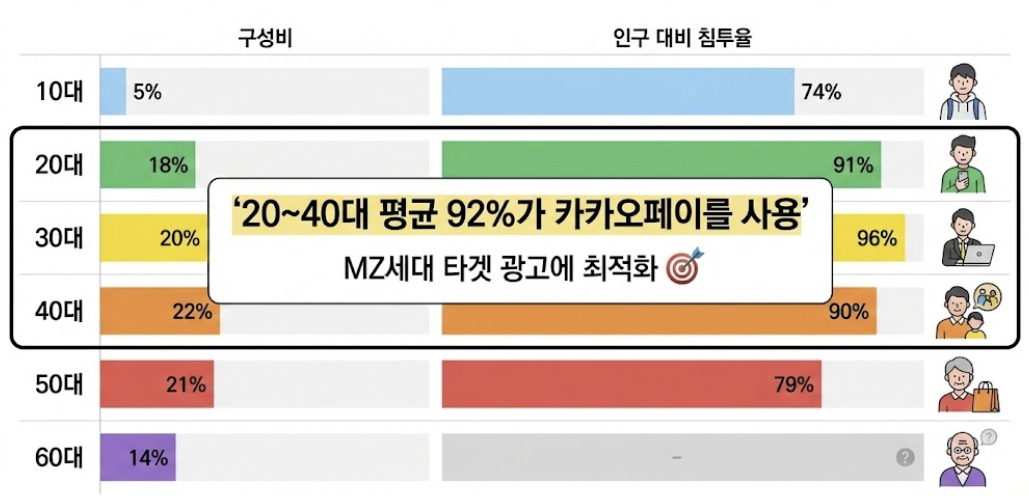 전 연령대 골고루 사용 본문 이해를 돕는 이미지
