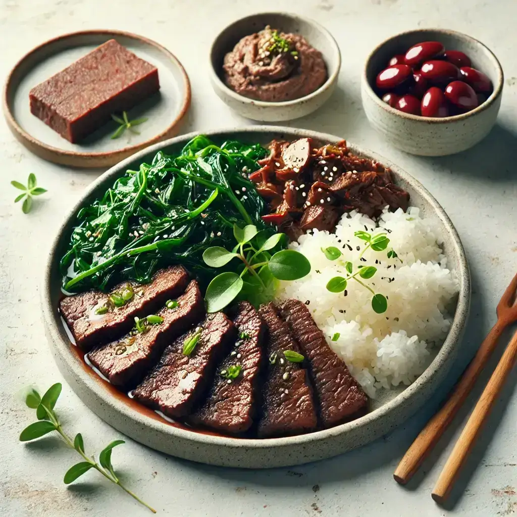 시금치 소고기 요리