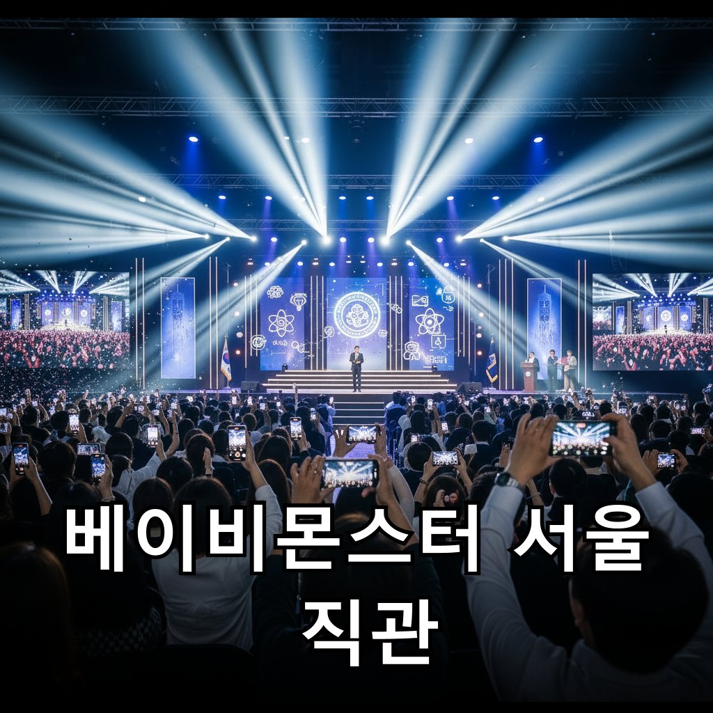 화려한 무대 조명과 팬들의 열기