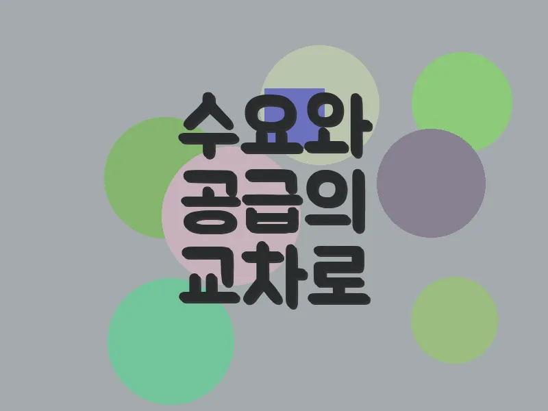수요와 공급의 교차로