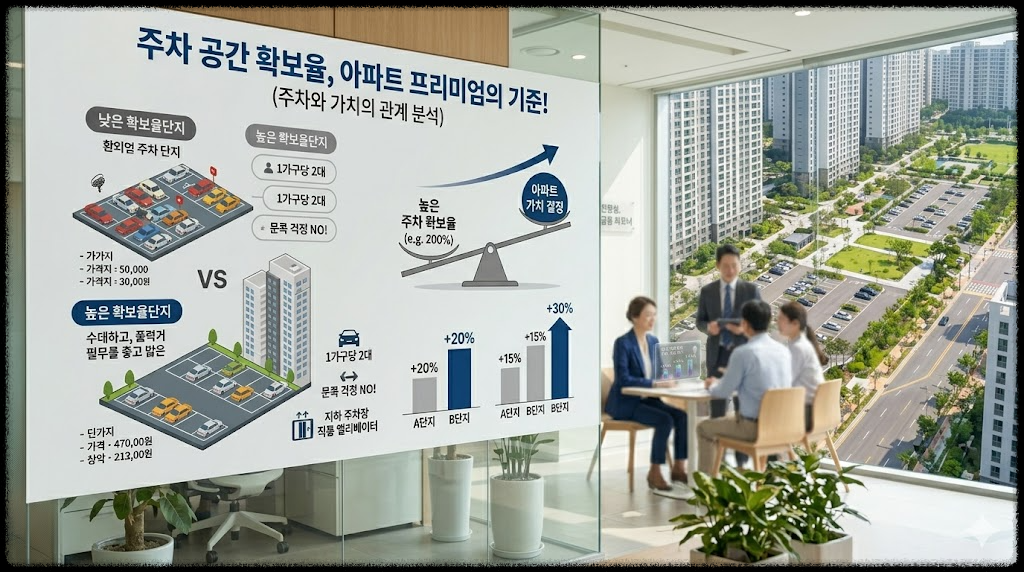 주차 공간 확보율이 아파트 가격을 결정한다