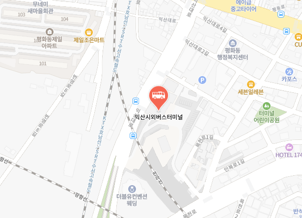 익산시외버스터미널 위치-지도