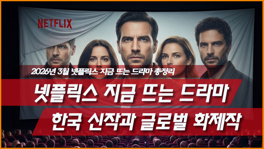 2026년 3월 넷플릭스 지금 뜨는 드라마 총정리: 한국 신작과 글로벌 화제작의 조화