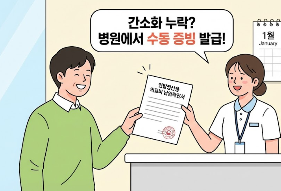 간소화 자료가 누락되었다면 병원에서 직접 증빙자료 받기