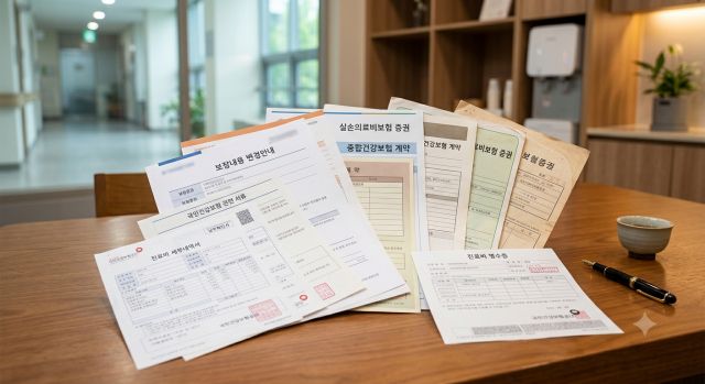 2026년 최신 실손보험 세대별 차이와 1세대부터 5세대까지 보험료와 자기부담금을 비교한 이미지