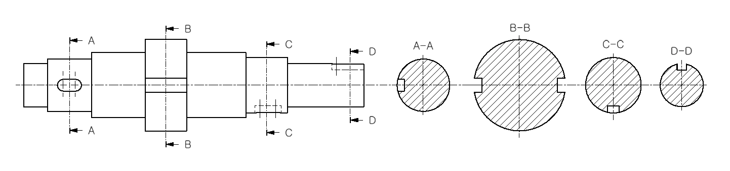 주-중심선상에-단면도-배치