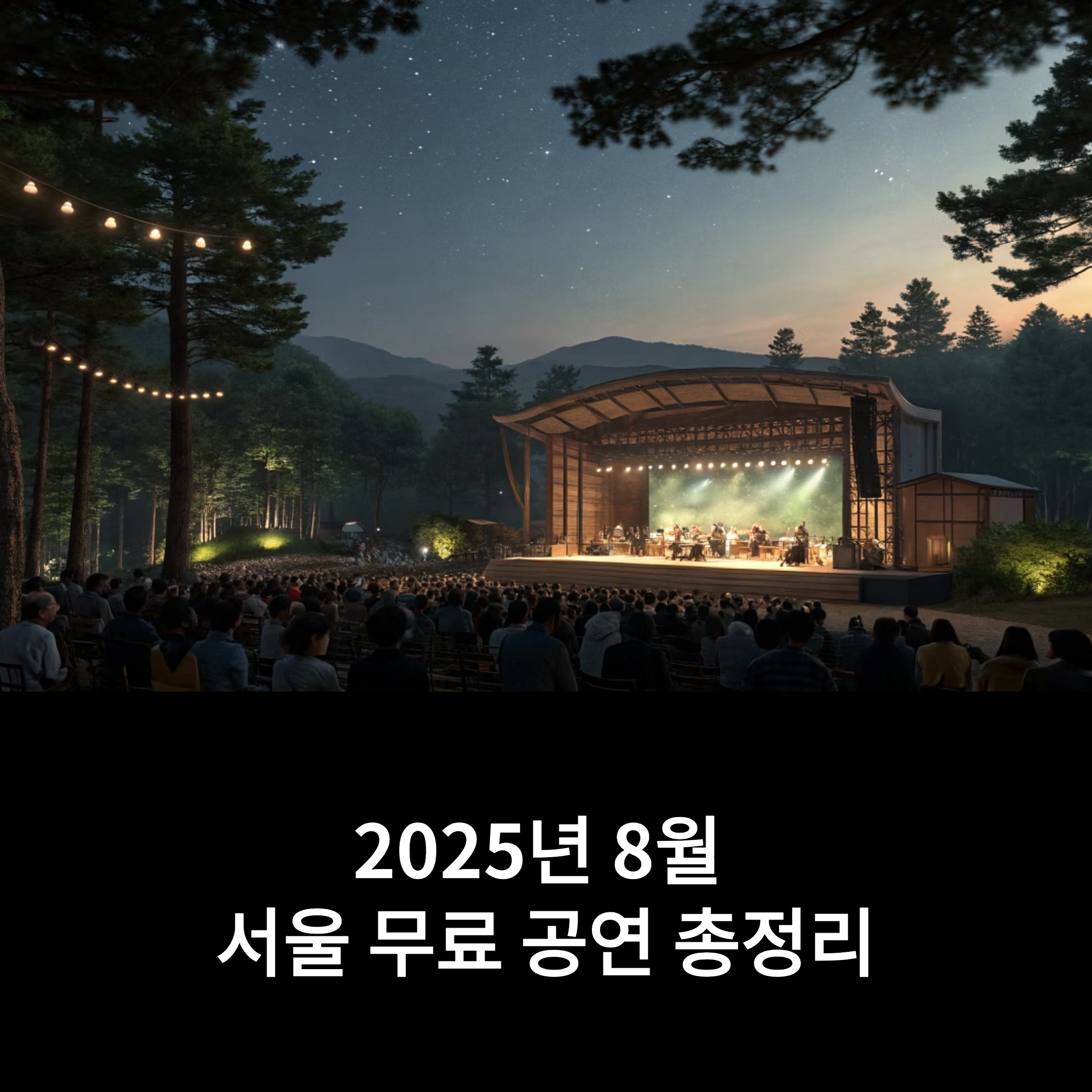 서울 8월 무료 공연 총정리
