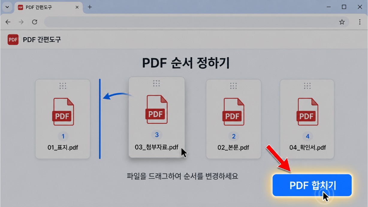 PDF 합치기 버튼